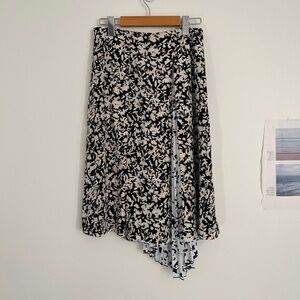 Proenza Schouler Asymmetric Pleated Floral Skirt